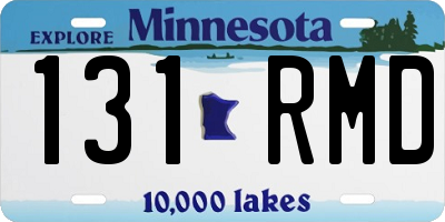 MN license plate 131RMD