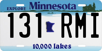 MN license plate 131RMI