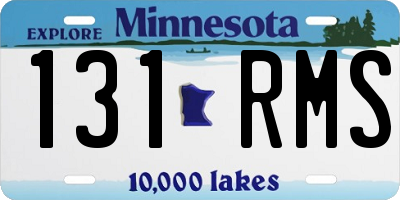 MN license plate 131RMS