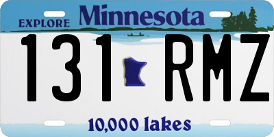 MN license plate 131RMZ