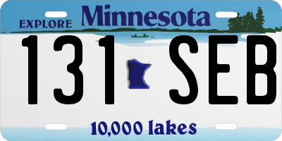 MN license plate 131SEB