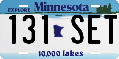 MN license plate 131SET