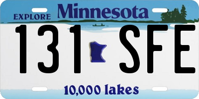 MN license plate 131SFE