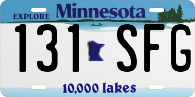 MN license plate 131SFG