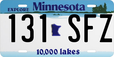MN license plate 131SFZ
