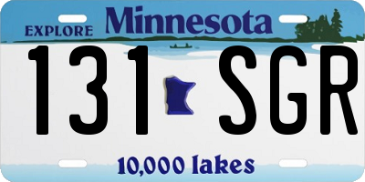 MN license plate 131SGR
