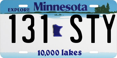 MN license plate 131STY