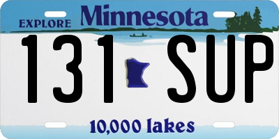 MN license plate 131SUP