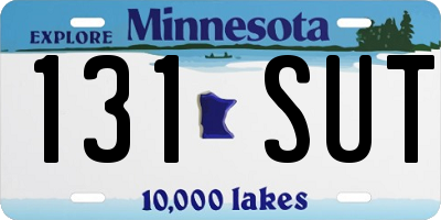 MN license plate 131SUT