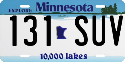 MN license plate 131SUV