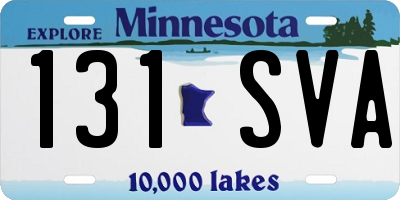 MN license plate 131SVA