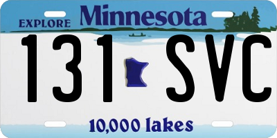 MN license plate 131SVC