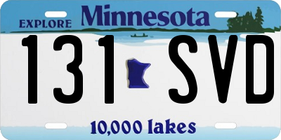 MN license plate 131SVD