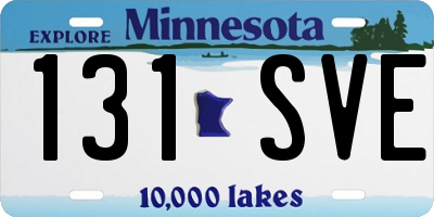 MN license plate 131SVE