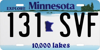 MN license plate 131SVF