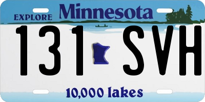 MN license plate 131SVH