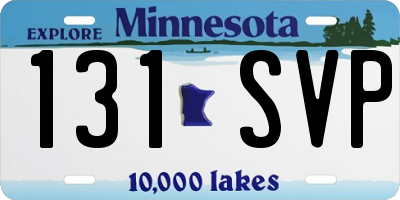 MN license plate 131SVP