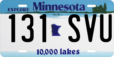 MN license plate 131SVU