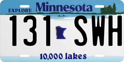MN license plate 131SWH