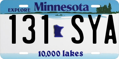 MN license plate 131SYA