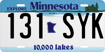 MN license plate 131SYK