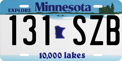 MN license plate 131SZB