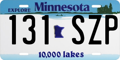 MN license plate 131SZP