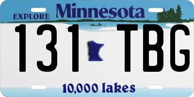 MN license plate 131TBG