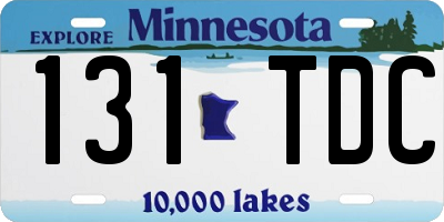 MN license plate 131TDC