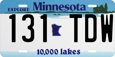 MN license plate 131TDW