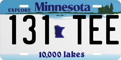 MN license plate 131TEE