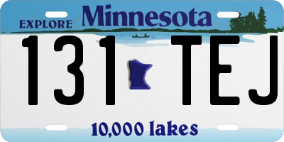 MN license plate 131TEJ