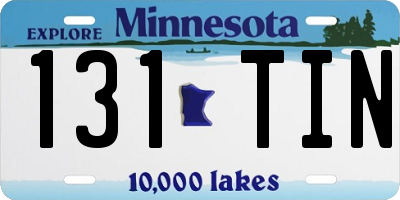 MN license plate 131TIN