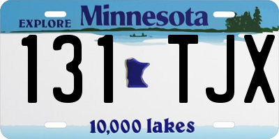 MN license plate 131TJX