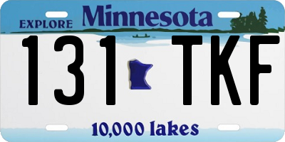 MN license plate 131TKF