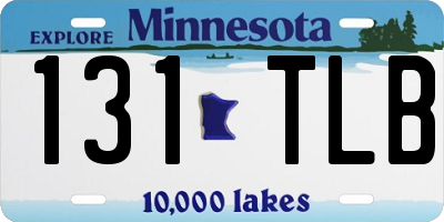 MN license plate 131TLB