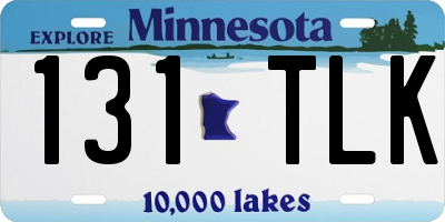 MN license plate 131TLK