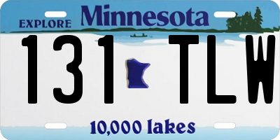 MN license plate 131TLW
