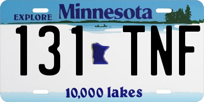 MN license plate 131TNF