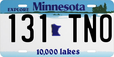 MN license plate 131TNO