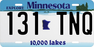MN license plate 131TNQ