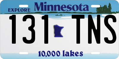 MN license plate 131TNS