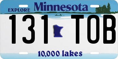 MN license plate 131TOB