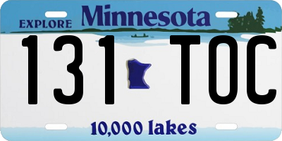 MN license plate 131TOC
