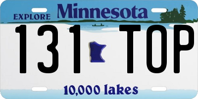 MN license plate 131TOP