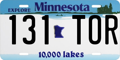MN license plate 131TOR