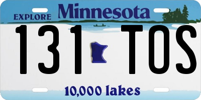 MN license plate 131TOS