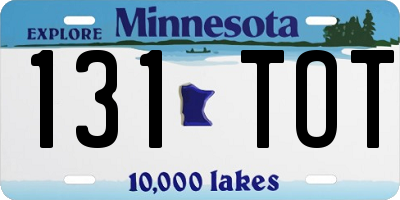 MN license plate 131TOT