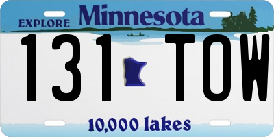 MN license plate 131TOW