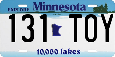 MN license plate 131TOY